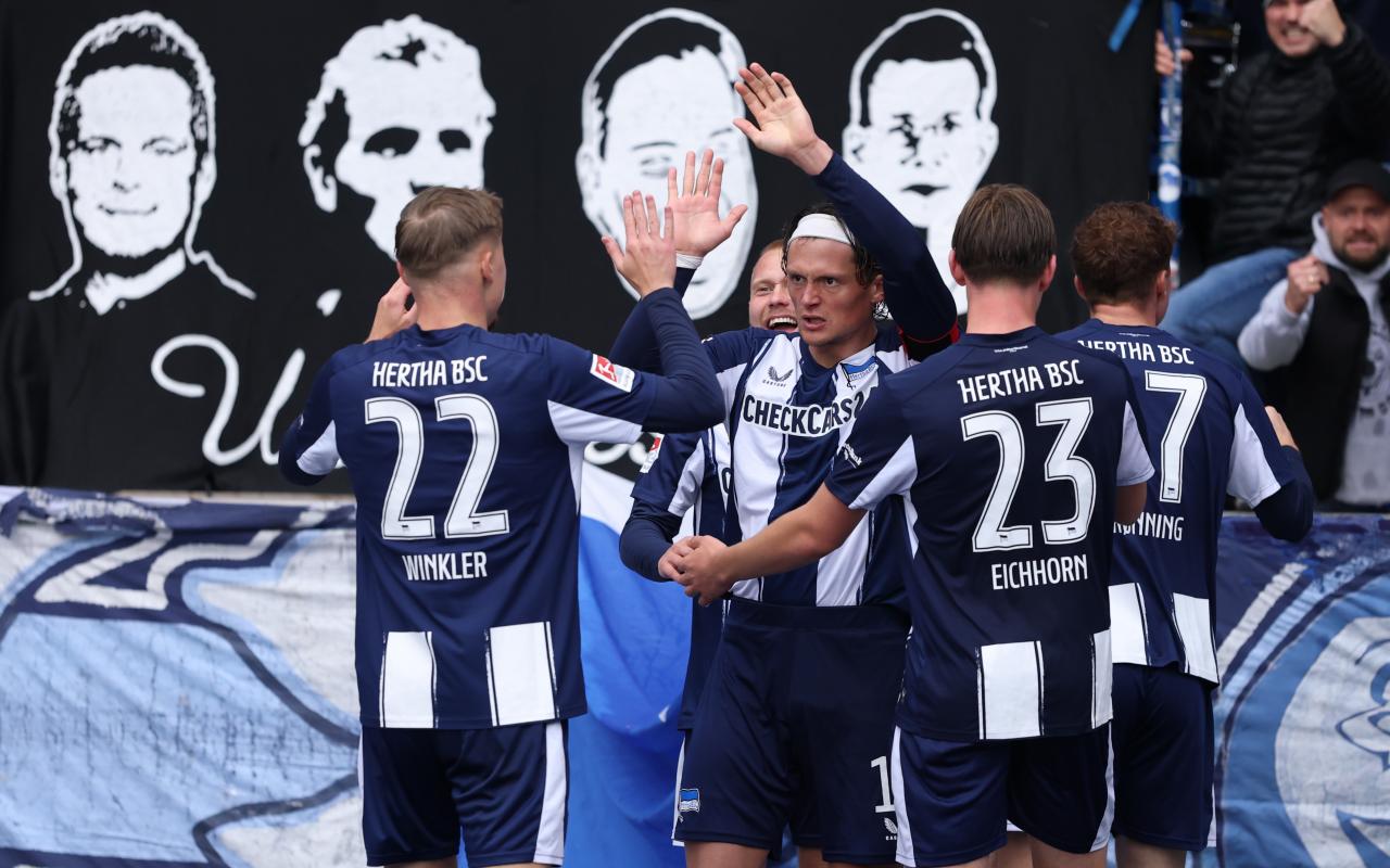 Hertha hang on to escape with all three points
