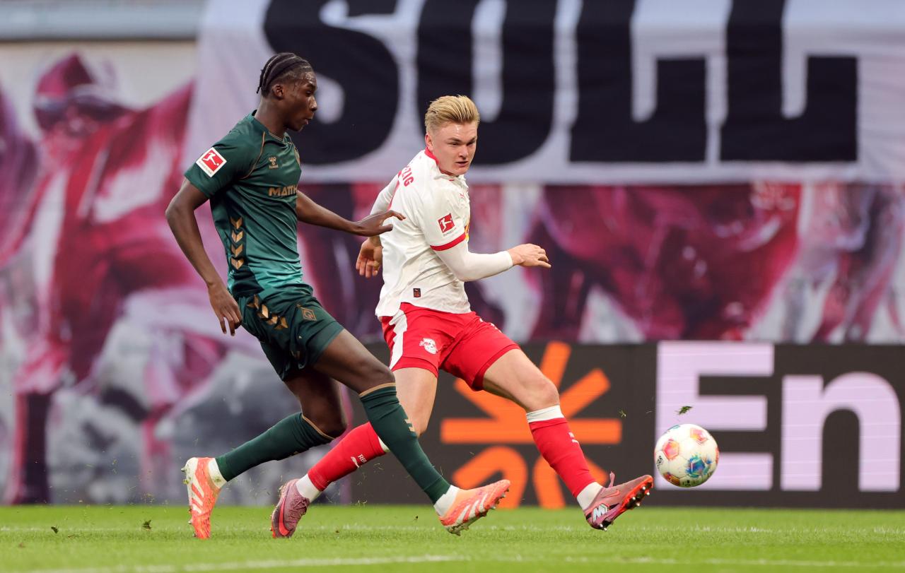 Ole Werner praises Conrad Harder after first RB Leipzig start