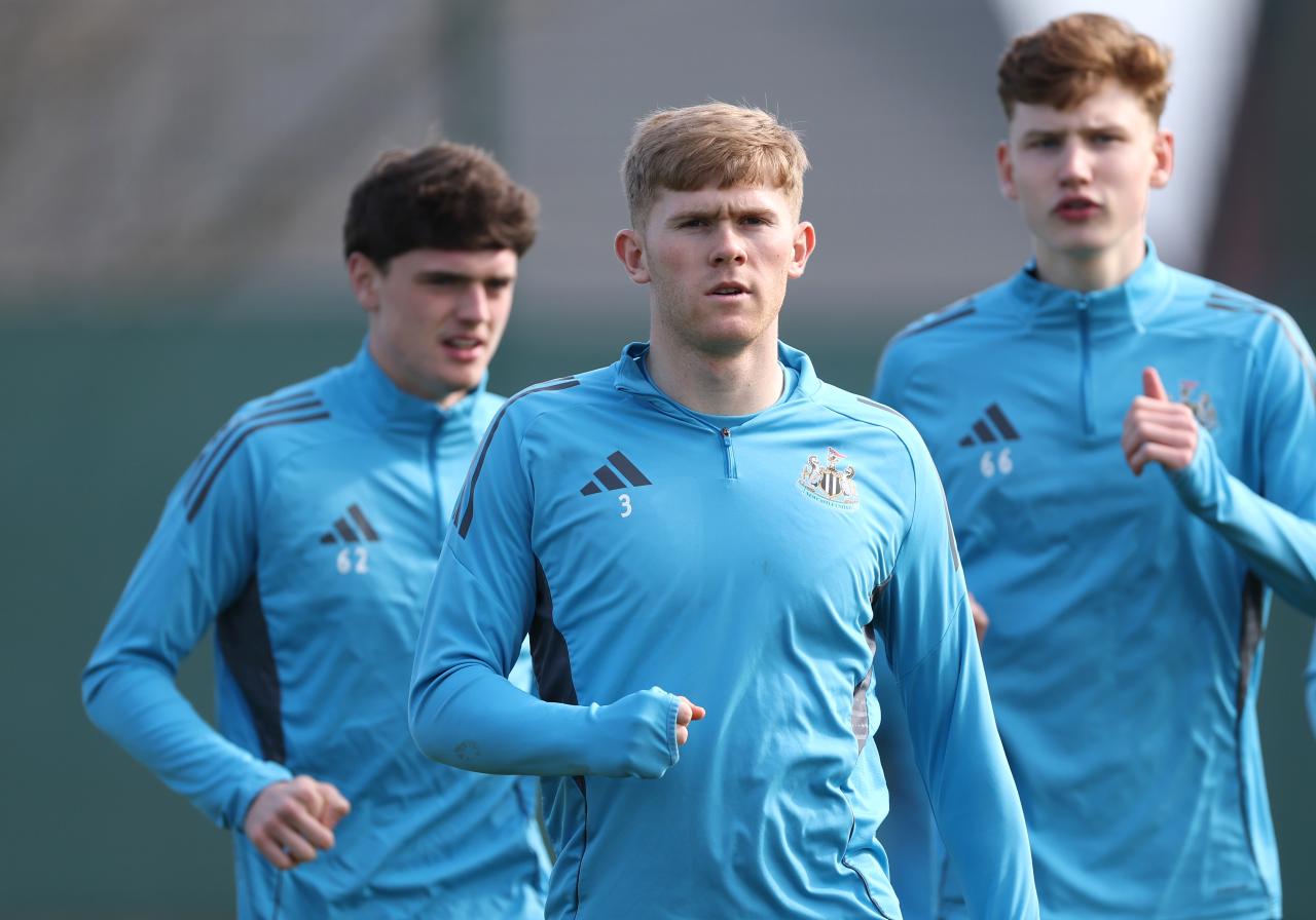 Lewis Hall representing Newcastle United