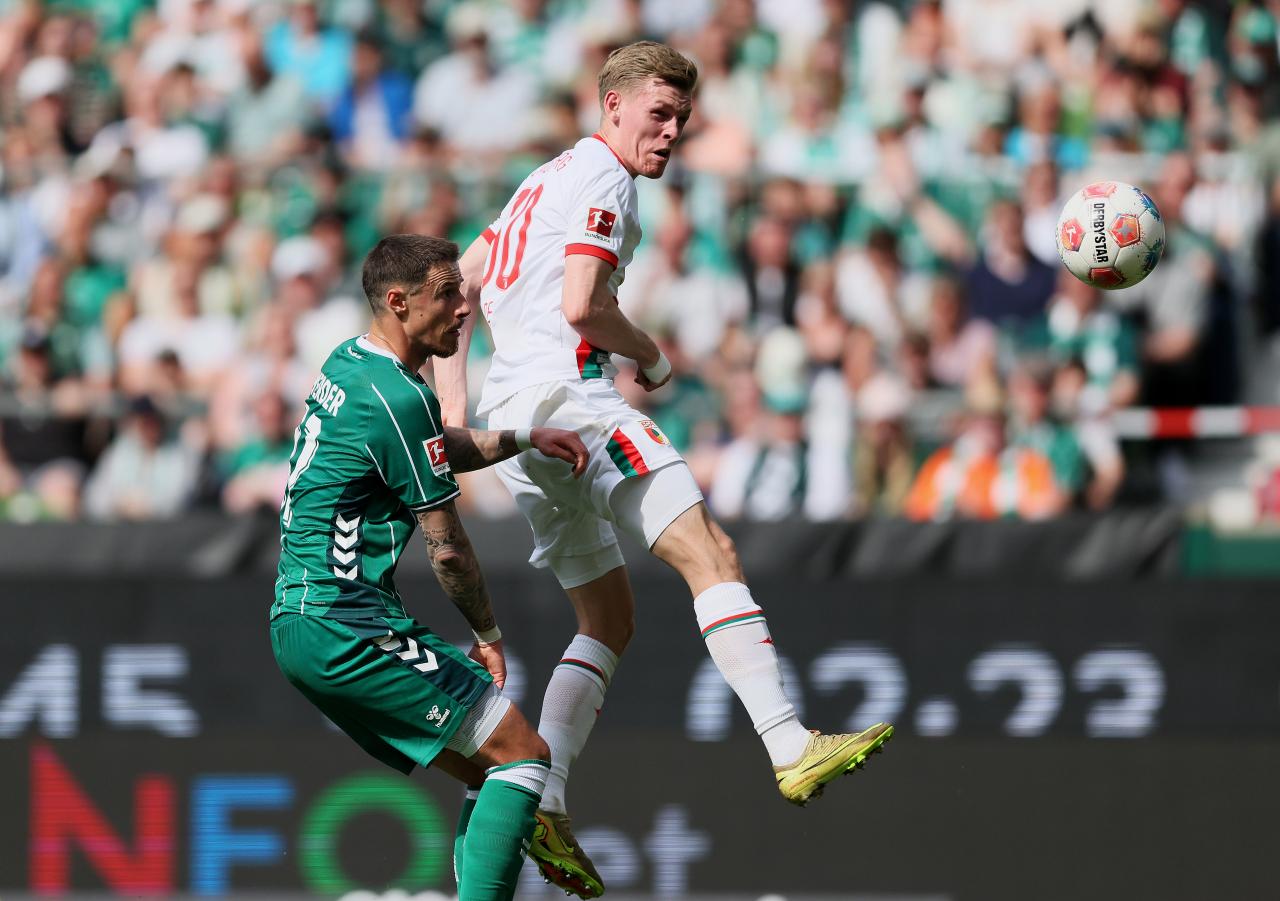 Kade brace inspires Augsburg as Bremen's relegation fears worsen