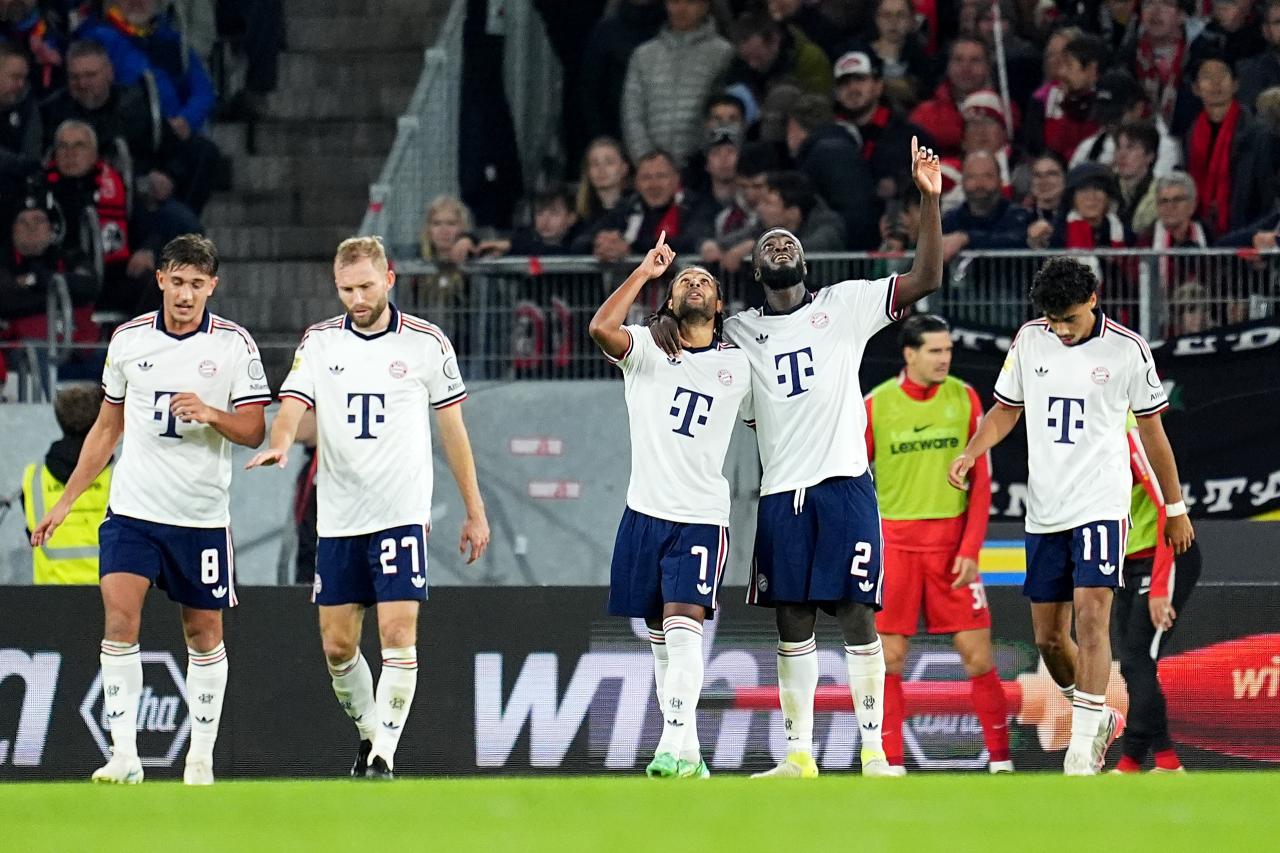 Action from Freiburg against Bayern Munich in the Bundesliga