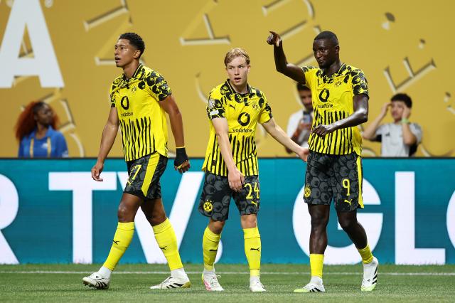 Serhou Guirassy celebrates his second goal against CF Monterrey at the 2025 FIFA Club World Cup, 1. July 2025.