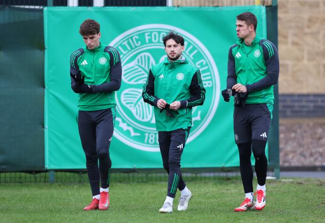 Maik Nawrocki (right) for Celtic Glasgow.