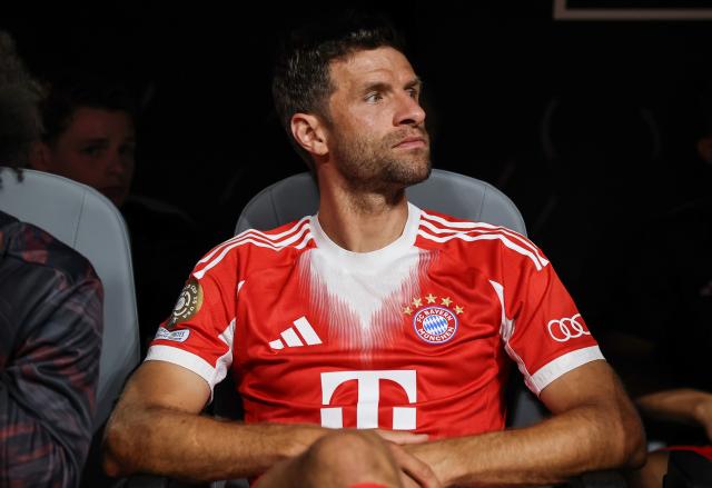 Thomas Müller after his last match for Bayern Munich.