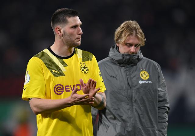 Dortmund players Niklas Süle and Julian Brandt.