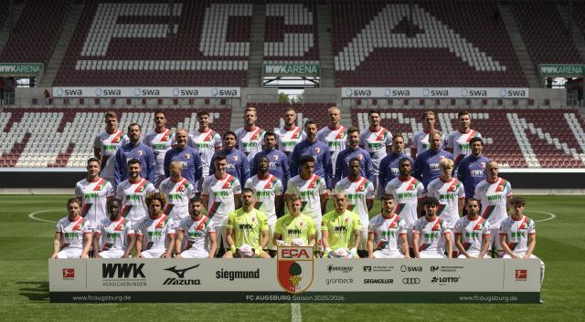FC Augsburg team presentation.