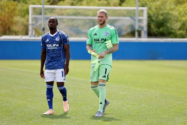 Christopher Antwi-Adjei and Loris Karius for Schalke 04.