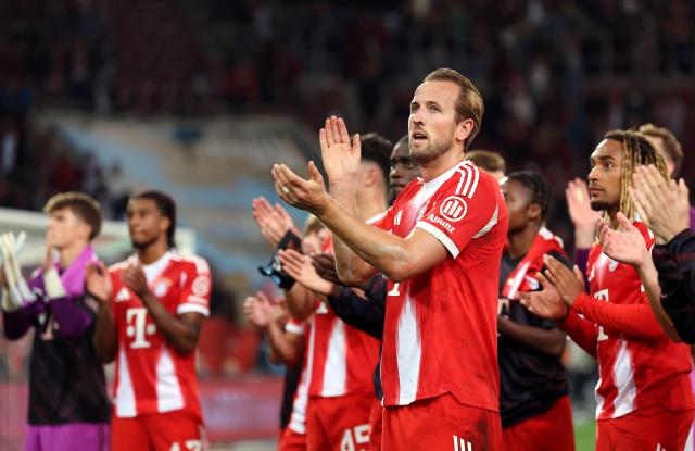 Harry Kane celebrating.