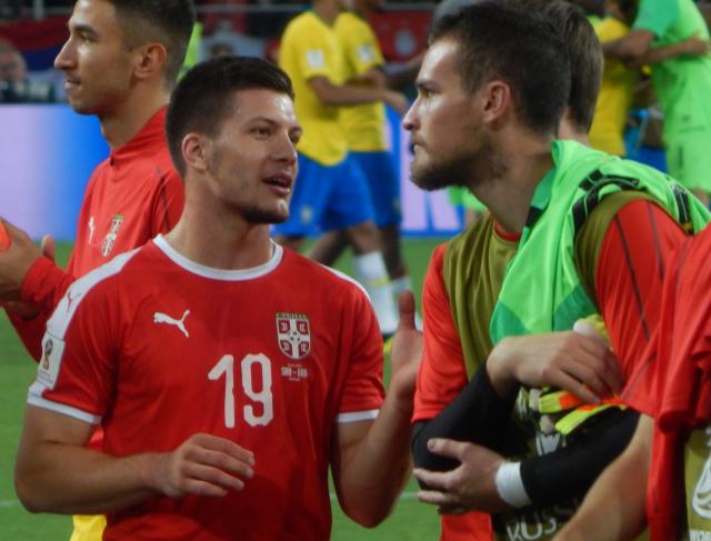 Luka Jovic (left).