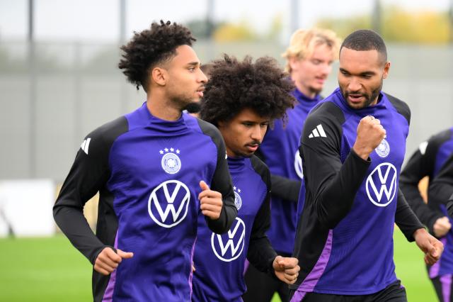 Germany players in training.