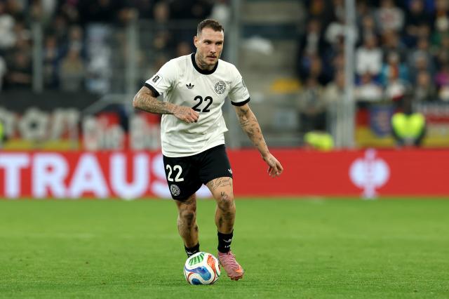 David Raum in action for Germany against Luxembourg.