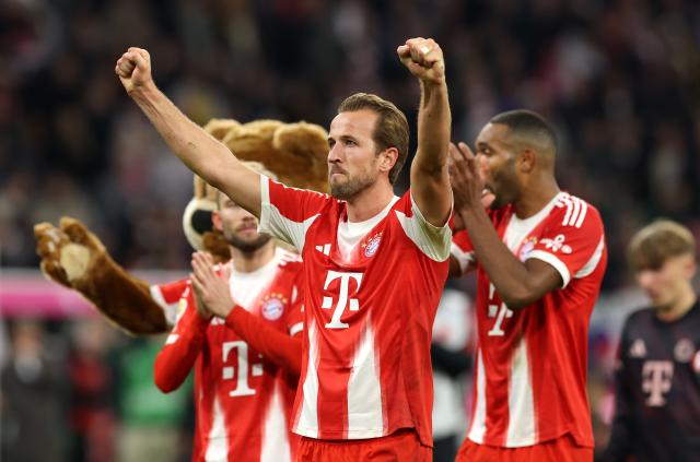 Harry Kane celebrating.