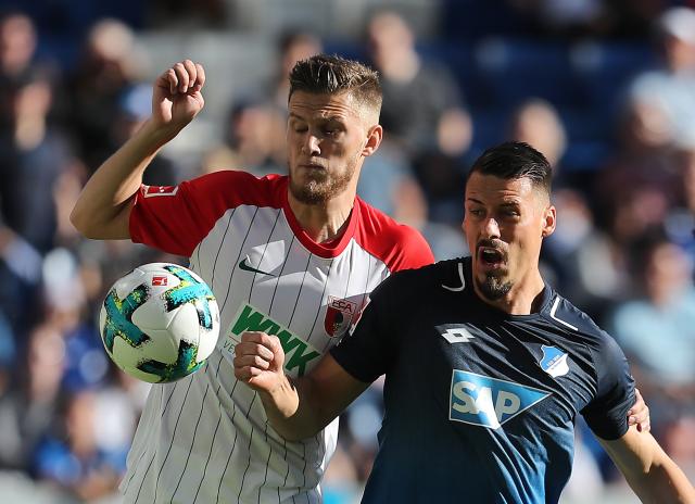 Sandro Wagner as Hoffenheim player against Augsburg.