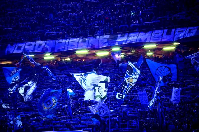 HSV fans in the cup game against Kiel