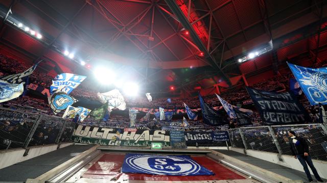 Schalke fans in Düsseldorf