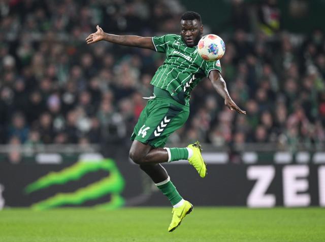 Victor Boniface in action for Werder Bremen against FC Köln.
