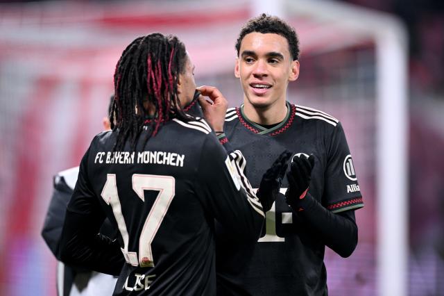 FC Bayern's Michael Olise and Jamal Musiala.