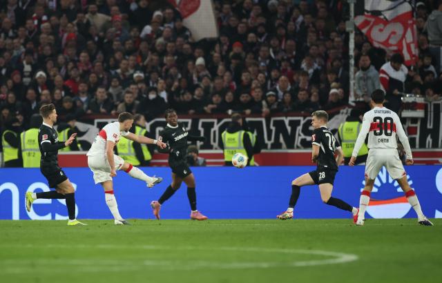 Ermedin Demirović’s stunning strike against SC Freiburg. Ermedin Demirović’s stunning strike against SC Freiburg.