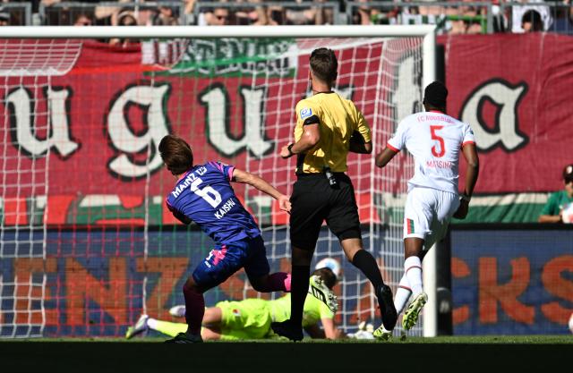 Kaishu Sano (Mainz) scoring vs. Augsburg on Bundesliga MD4 - 20 Sep 2025
