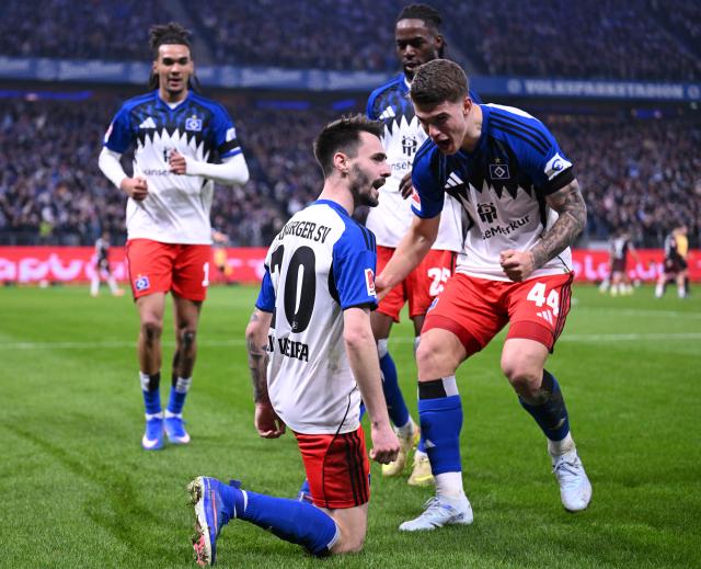 Fabio Vieira of HSV celebrates his goal vs. RB Leipzig - 01 Mar 2026