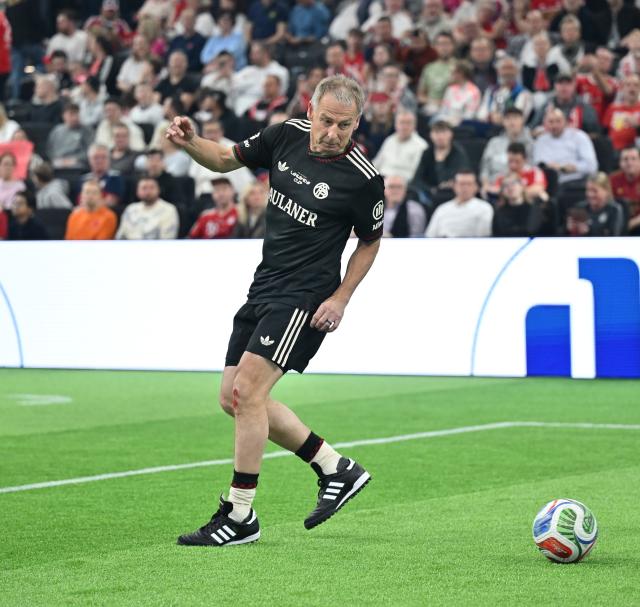 Now 61, Jürgen Klinsmann played at the FC Bayern Legends Cup in January.