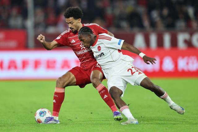 Mohamed Ali Zoma (FCN) and Emmanuel Iyoha (F95) battle it out -03 Oct 2025