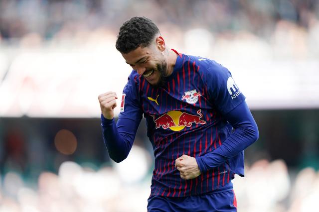 Romulo (RBL) celebrates his goal vs. Werder Bremen, 04 April 2026