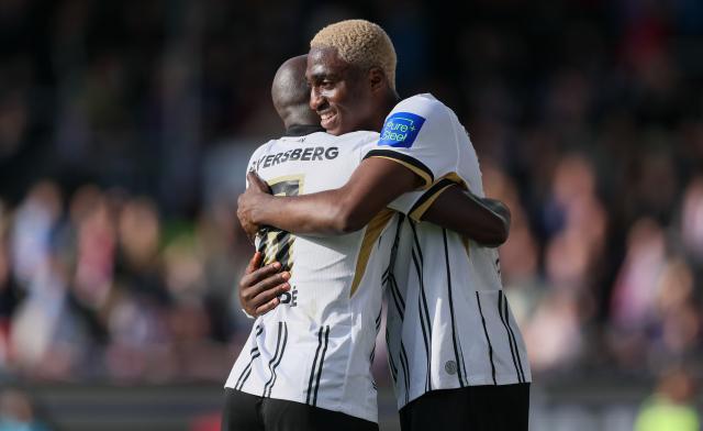 David Mokwa of Elverbserg celebrates his goal vs. Kiel - 28 Feb 2026