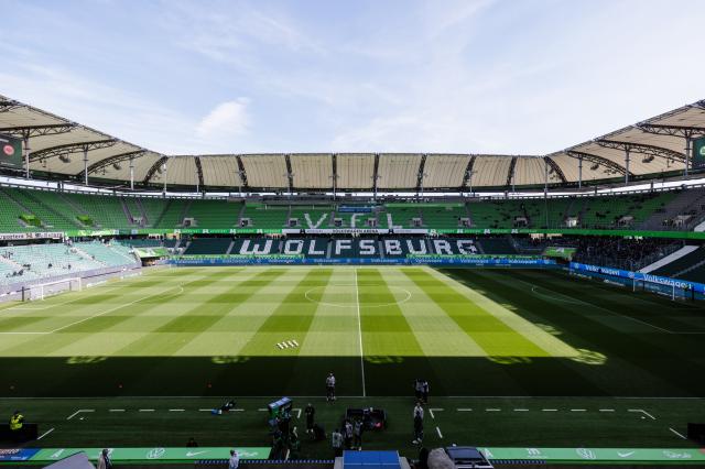 Volkswagen Arena ahead of the match between VfL Wolfsburg and Eintracht Frankfurt, 11. April 2026.