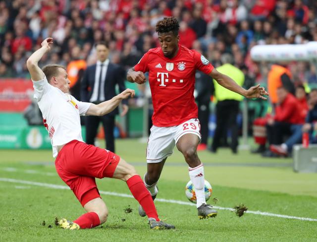 Lukas Klostermann (left) and Kingsley Coman (right).