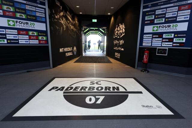 Home Deluxe Arena ahead of the SC Paderborn 07 - Karlsruher SC match, 8. May 2026.