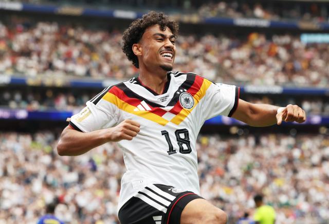 Nathaniel Brown with a goal and an assist during a special World Cup debut 