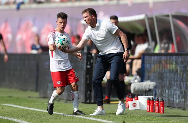 Diego Demme and Julian Nagelsmann.