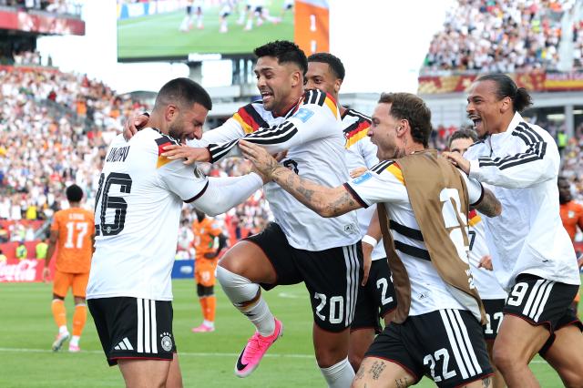 Germany players celebrating.