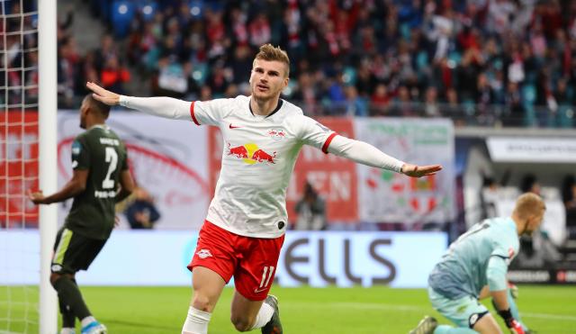 Timo Werner was unstoppable in RB Leipzig's 8-0 win over Mainz.