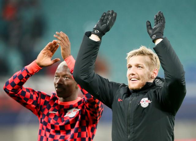 Emil Forsberg (right) with Amadou Haidara.