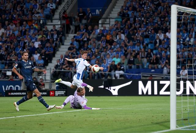 Sebastian Grønning scores Hertha’s first vs. Bochum - Aug 7 2026