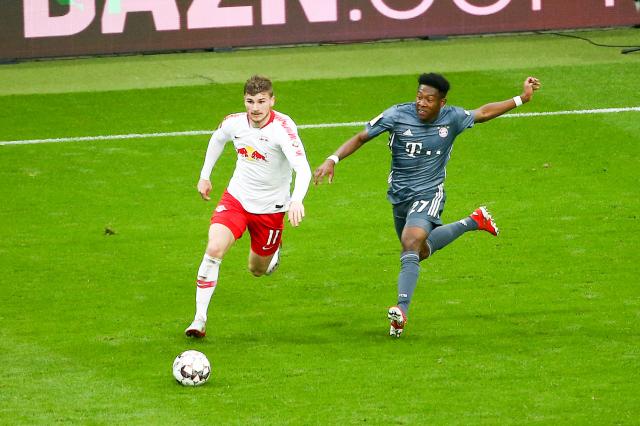 Timo Werner (left) and David Alaba (right).