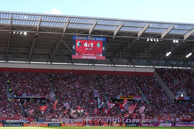 Final resutl of the Freiburg-Bremen match.