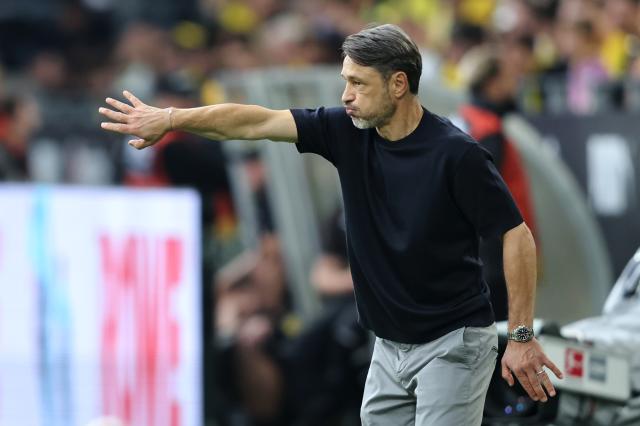 Niko Kovac on the touchline for Borussia Dortmund vs SC Paderborn.