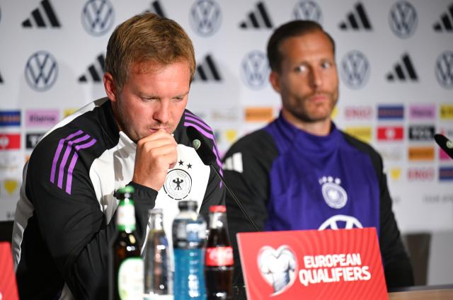 DFB press conference with Nagelsmann and Baumann.