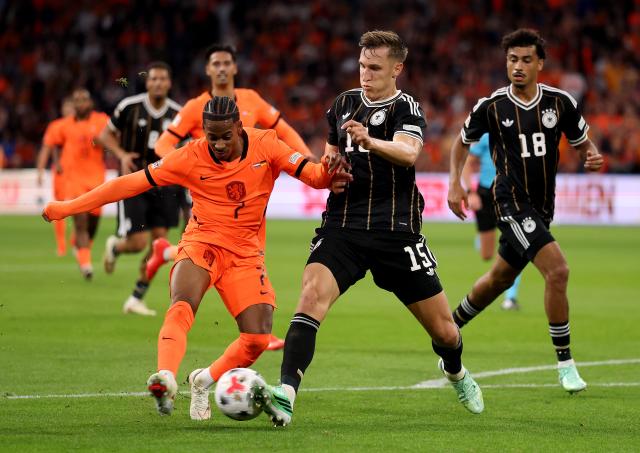 Nico Schlotterbeck against Netherlands.