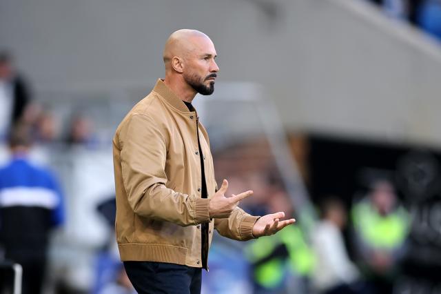 Hoffenheim boss Christian Ilzer looks on against Hamburger SV.