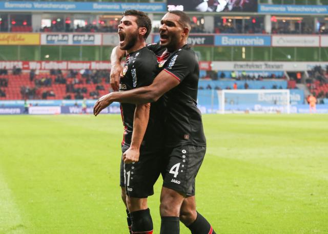 Kevin Volland (left) and Jonathan Tah (right).