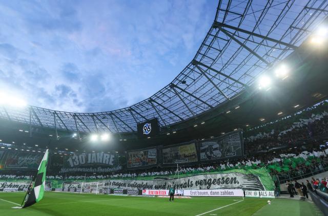 Hannover 96 supporters before the match against SC Paderborn 07 at Heinz von Heiden Arena, 18. April 2026.
