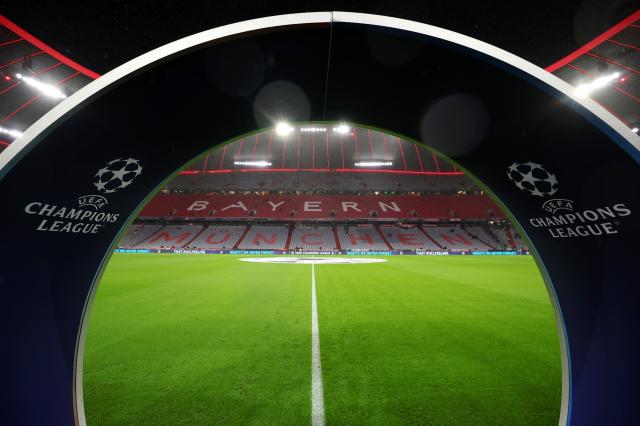 FC Bayern's Allianz Arena ahead of kick-off.
