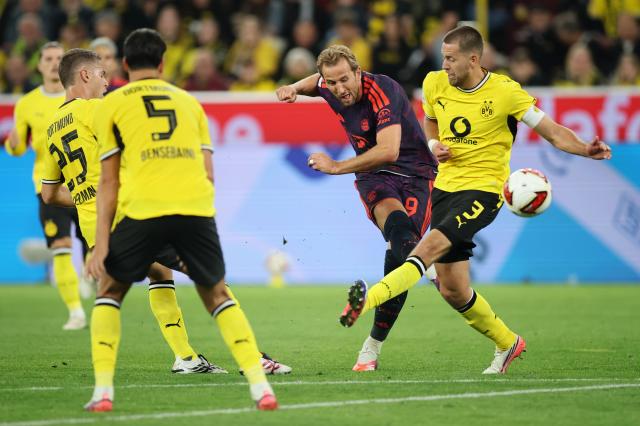 Bayern and Dortmund during the Super Cup clash 