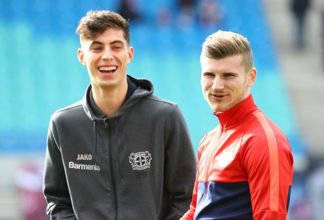 Kai Havertz (left) and Timo Werner both play for Chelsea.