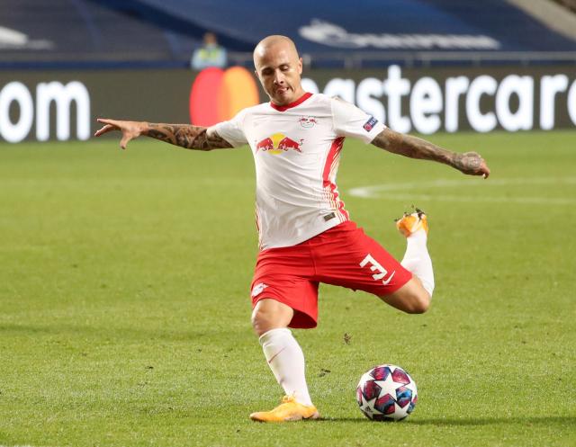 RB Leipzig's Angelino scored for the second game in a row.