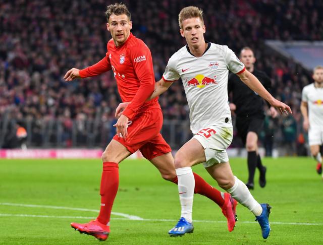 Leon Goretzka (left) scored the winner for Bayern.